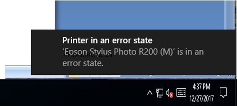 Printer Error State
